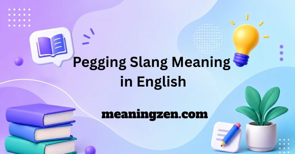 Pegging Slang Meaning in English