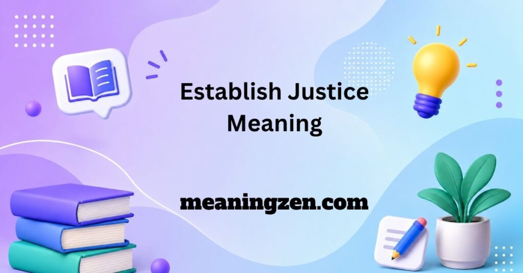 Establish Justice Meaning
