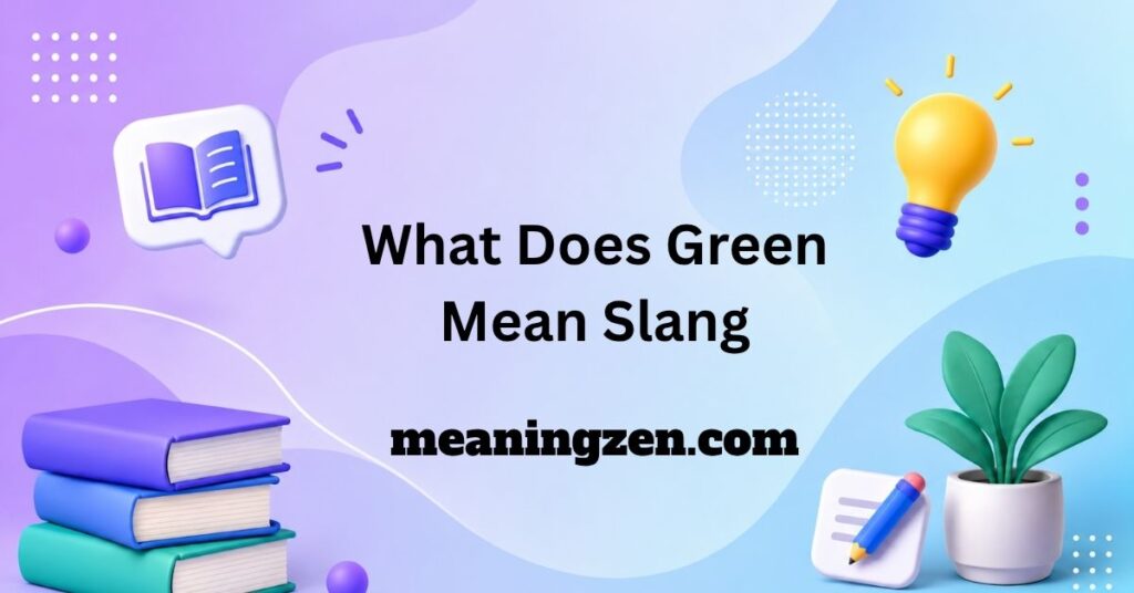 What Does Green Mean Slang
