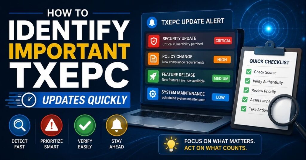 Stay Updated Always TXEPC (2026): Smart Guide to Critical Updates 2 How to Identify Important TXEPC Updates Quickly