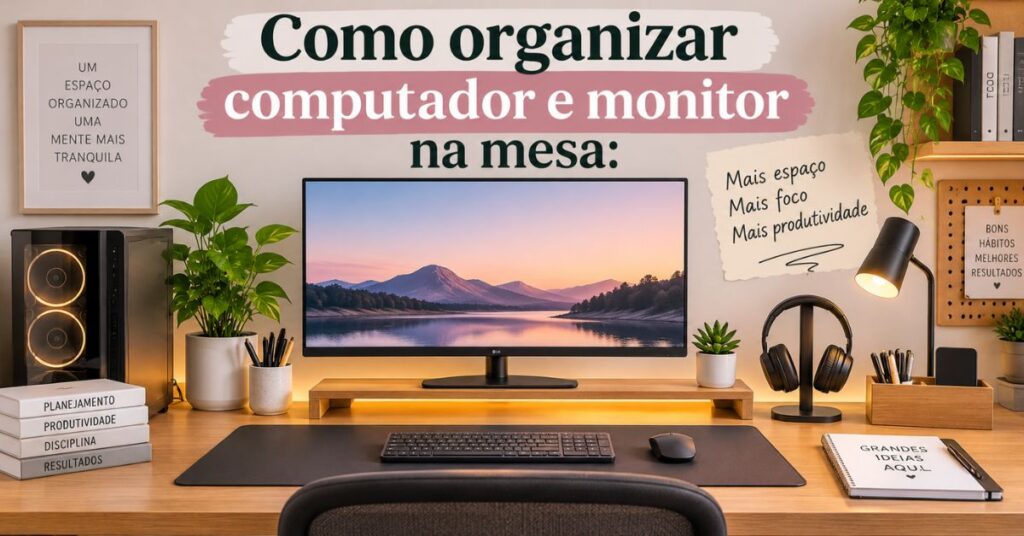 Como organizar computador e monitor na mesa