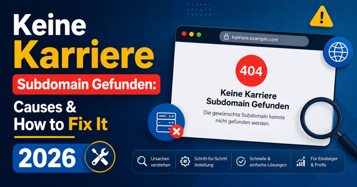 Keine Karriere Subdomain Gefunden