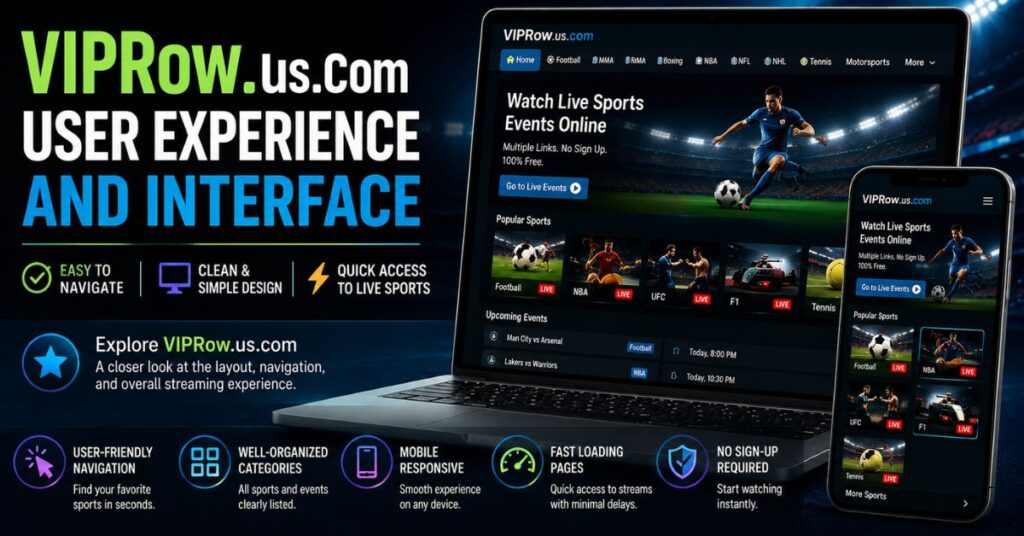 VIPRow.us.com User Experience and Interface