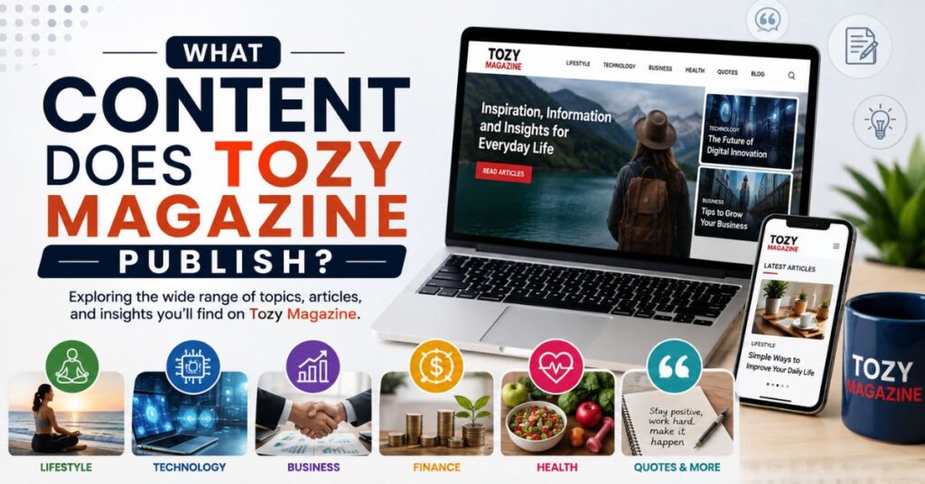 What Content Does Tozy Magazine Publish