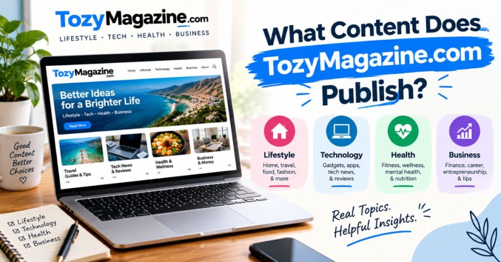 What Content Does TozyMagazine com Publish